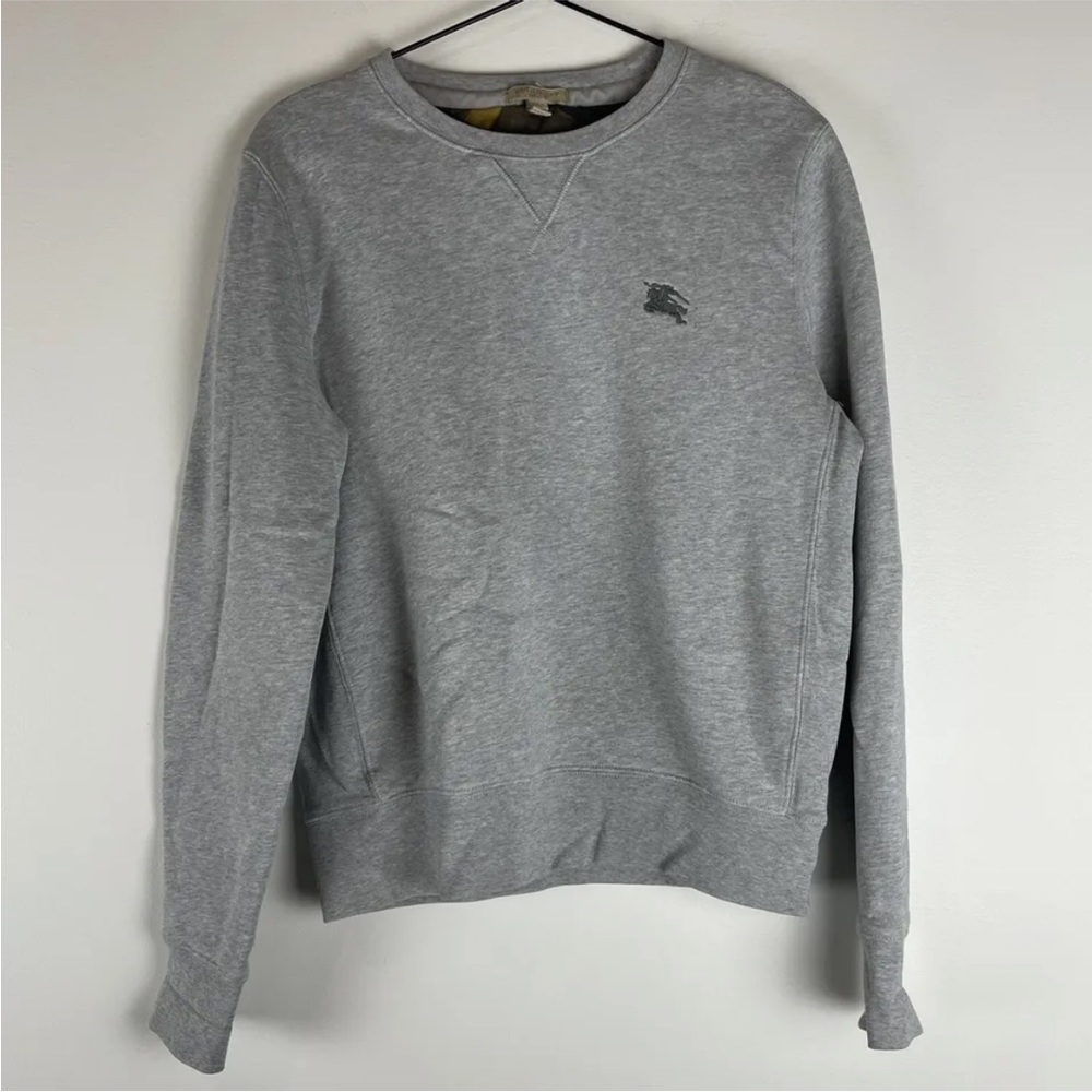 Burberry Brit Claridge Cotton Blend Men's Sweatshirt Gray - Small